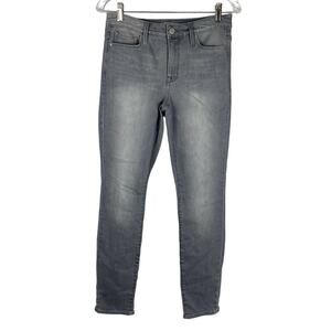 Athleta Sculptek Skinny Grey Wash Jean Size 4 Stretch Denim Mid Rise #158935